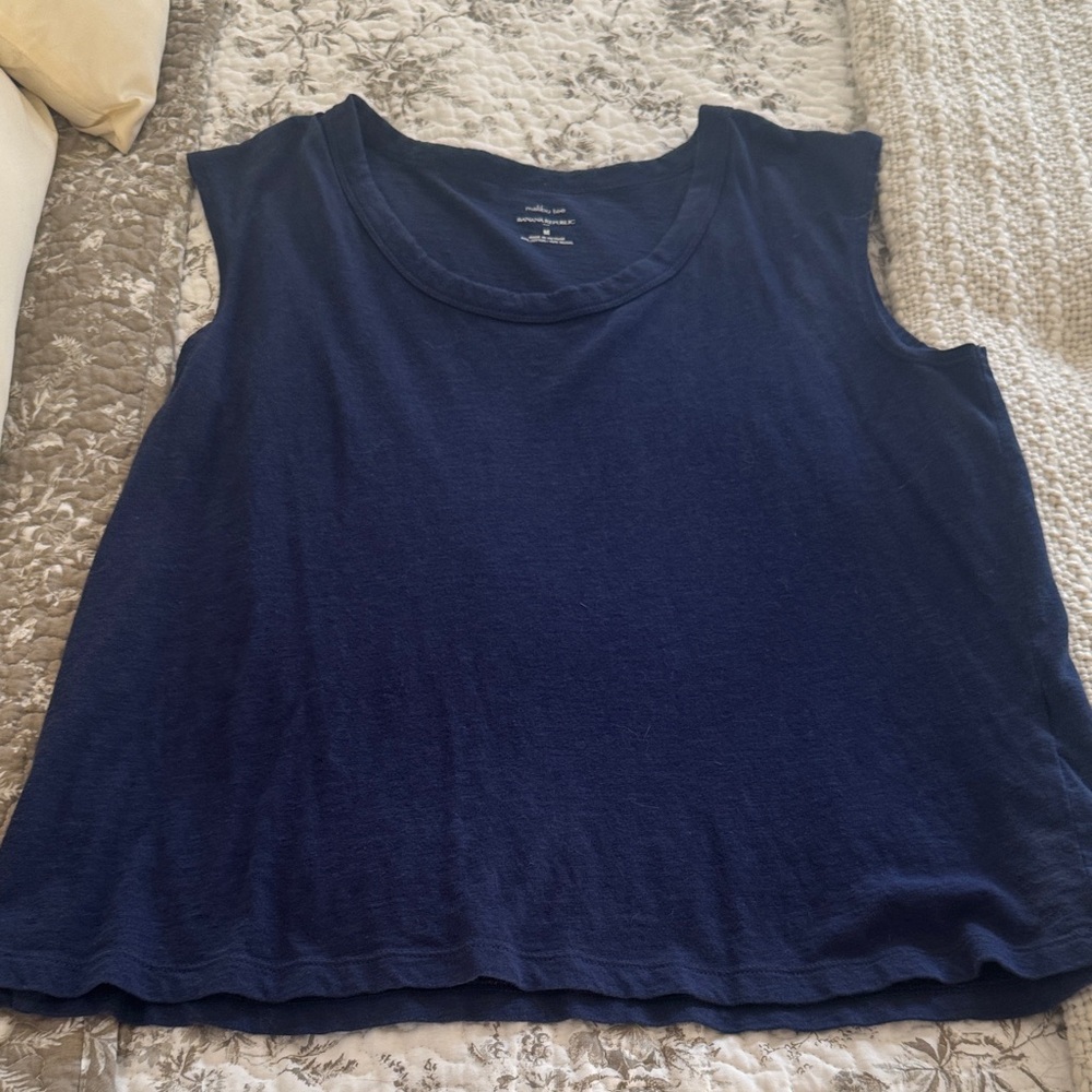 Banana Republic Factory Dark Blue Muscle Tee